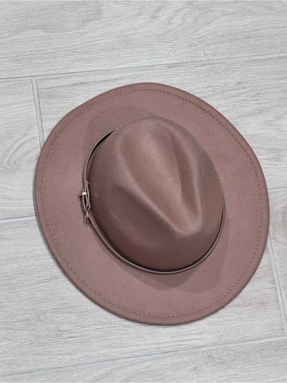 Panama Hat Classic Wide Brim Fedora with Buckle Belt